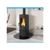 La Nordica - stufa a legna in ghisa smaltata extraflame mod. candy 7,2 kw antracite