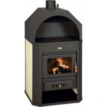 Prity - Stufa a Legna Integrale Boiler 17+6 Kw Colorato Lati Niche W17