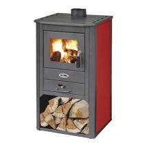 K-line - Holzofen 'Kursal' 9 kw aus lackiertem Stahl h 93 cm -Schwarz