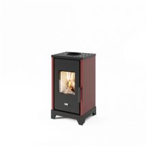 Punto Fuoco - stufa a legna 'lela' bordeaux 5 kw