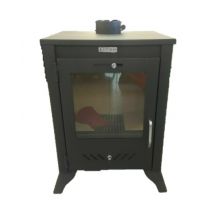 Kupro - Stufa a Legna Modello Fireplace da 14 Kw - black