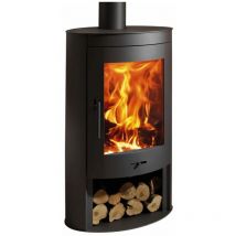 Panadero - stufa a legna 'oval' grigio 8,7 kw