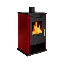 Prometey - Stufa A Legna Eco 3 - 8,5 Kw Pannelli Laterali Verniciati Bordo E Prestazioni Efficaci