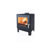 Verso - Stufa a Legna Rheia l - Potenza 5 kW, Riscaldamento Efficiente ed Elegante Design per la Tua Casa