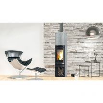 Edilkamin - Stufa a legna Tally 8 s 8kW superficie :: Pietra Ollare - Colore:: Pietra Ollare