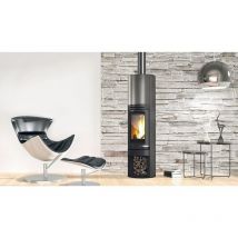 Stufa a legna Tally 8 s 8kW Edilkamin superficie Edilkamin Acciaio - Colore:: Grigio