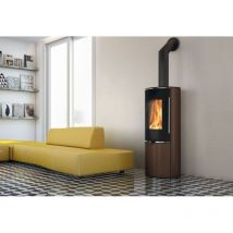 Edilkamin - Stufa a legna Tally 8kW Colore:: Bronzo - superficie :: Acciaio