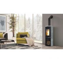 Edilkamin - Stufa a legna Tally 8kW superficie :: Pietra Ollare - Colore:: Pietra Ollare