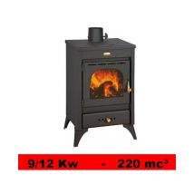 KIR - Stufa a legna/Termocamino con piastra cottura in ghisa 9/12 Kw - Mod. Kyr