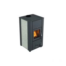Stufa a legna ventilata Lincar Sofia potenza 7,4kW colore nero