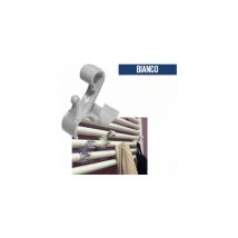 Gancio per termoarredo porta accappatoio asciugamani salviette bianco (38447)