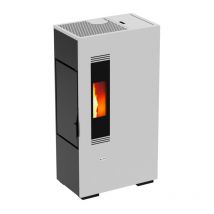 Stufa A Pellet Slim Canadian Stove "mini 5" Bianco 4,4 Kw