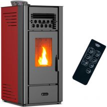Stufa a pellet ad aria Anita da 10 kW Sannover bordeaux