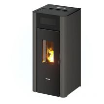 Freepoint - stufa a pellet ermetica 'amaranto' antracite 8,5 kw