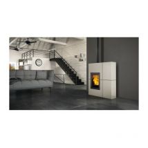 Edilkamin - Stufa a pellet bianco opaco - blade 12,1kW