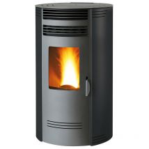 Biotermika - Stufa a pellet bio GQ80-8 kW rotonda Nero