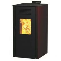 Invicta - stufa a pellet ventilata 'burano 8 wi-fi' rosso 8 kw