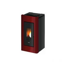 Stufa A Pellet Canalizzata Cadel Prince3 Plus 11kw Ad Aria Rosso - 7019543