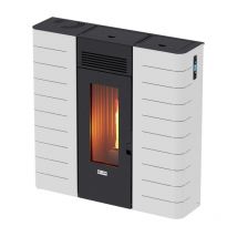 Canadian Stove - stufa a pellet slim canalizzata 'slim 12c' bianco 11,14 kw