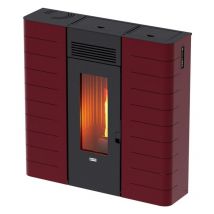 Canadian Stove - stufa a pellet slim canalizzata 'slim 12c' bordeaux 11,14 kw