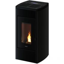 Freepoint - stufa a pellet canalizzata ermetica 'duke' nero 14 kw
