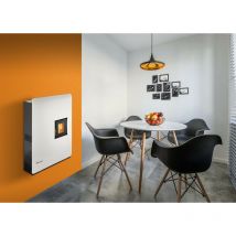 Biotermika - Stufa a pellet ermetica biowawe 8.0 plus white