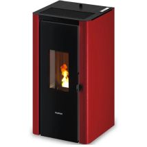 Stufa A Pellet Ermetica Freepoint "indigo 7 T2" Bordeaux 7 Kw