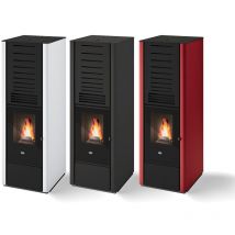 Stufa a pellet Eva Calor Karen 9,5 kW-Nero - Schwarze -