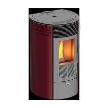 Stufa A Pellet Foco Bordeaux - Sfera Basic 8 - Classe Energetica A+ - Ventilazione Frontale - Design Moderno