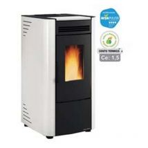 Nordica - stufa a pellet ketty evo 2.0 6,5 kw bianca (conto termico) - misure CM.45,6X50,7X88,4H. - peso KG.69