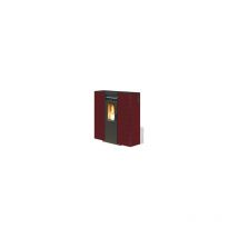 King - stufa a pellet slim 10 kw canalizzata bordeaux cod. 17378