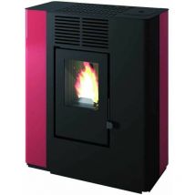 Punto Fuoco - Stufa a Pellet Nella 9,2 Kw Canalizzabile Rosso