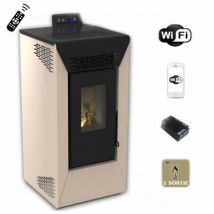 San Marco - Stufa a pellet wifi Courmayeur 8,74 kw canalizzata Avorio