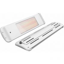 Mo-el - Stufa Elettrica ad Infrarossi 105x25x7,5 cm da Parete 1800W Dimmerabile Moel Aaren Bianco