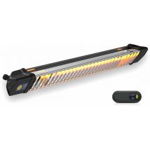 Stufa Elettrica ad Infrarossi 72,5x12,5x8,5 cm da Parete Soffitto 1200W Moel Iris 866NRC