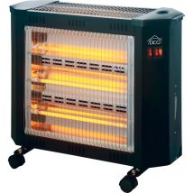Stufa al quarzo 4 elementi 3 livelli di temperatura con umidificatore - SA9624 - DCG