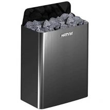 Stufa elettrica per sauna a vapore Wall Black da 6,0 kW senza centralina