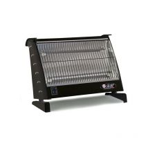 Sicar - Stufa Elettrica Stufetta al Quarzo 2 Candele 1200W Nero o Bianco Italiana Nero