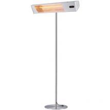 Stufa Infrarossi Esterno Con Palo Cm 218x74x60 Sined Caldo Ira Inox Palo