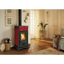 Nordica - stufa a legna gemma elegance bordeaux dim. 46x49xH84 cm