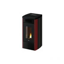 Cadel - Atena Plus 14 stufa Libera installazione Pellet Nero, Rosso