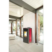 Poêle à granulés king 14 idro kw14 bordeaux