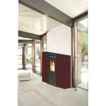 AMG - stufa pellet canaliz slim 9KW king 10C bordeaux