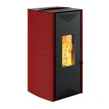 Montegrappa - Stufa pellet per riscaldamento acqua tuga 18 kw rosso