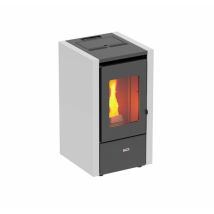Stufa A Pellet Ventilata King 60t 6,2kw 145m3 Bordeaux - 505659