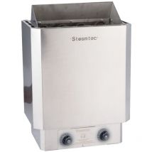 Stufa sauna Premium da 6 Kw con finiture in acciaio inossidabile deportato