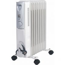 Stufa Termosifone ad Olio 2000W 9 Elementi Beker Bianca