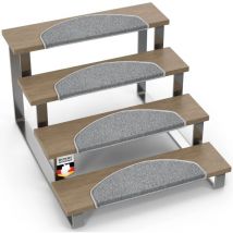 Stufenmatte London Pro Halbrund Grau 1 Stufenmatte