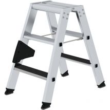 Günzburger Steigtechnik - Stufen-Stehleiter beidseitig begehbar mit clip-step R13 2 x 3 Stufen - 041636
