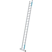 Zarges Stella L Anlegeleiter 18 Sprossen – Aluminium – 490 mm Breite – 3,7 kg – 2,80 m Arbeitshöhe